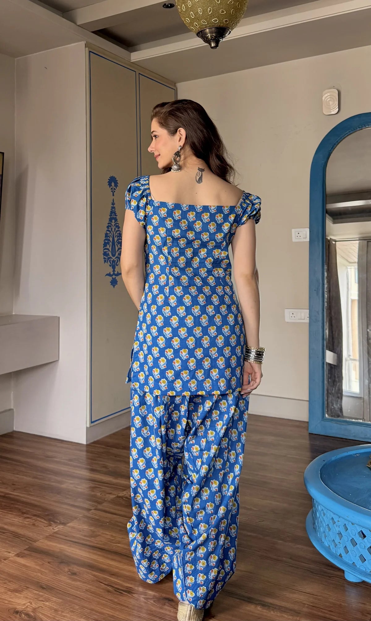 TEENA PUFF SLEEVE FARSHI SET