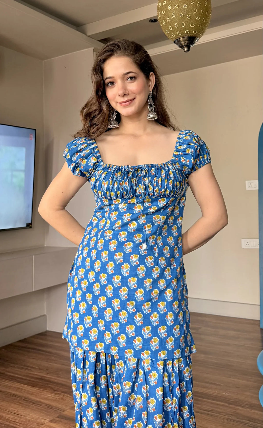 TEENA PUFF SLEEVE FARSHI SET