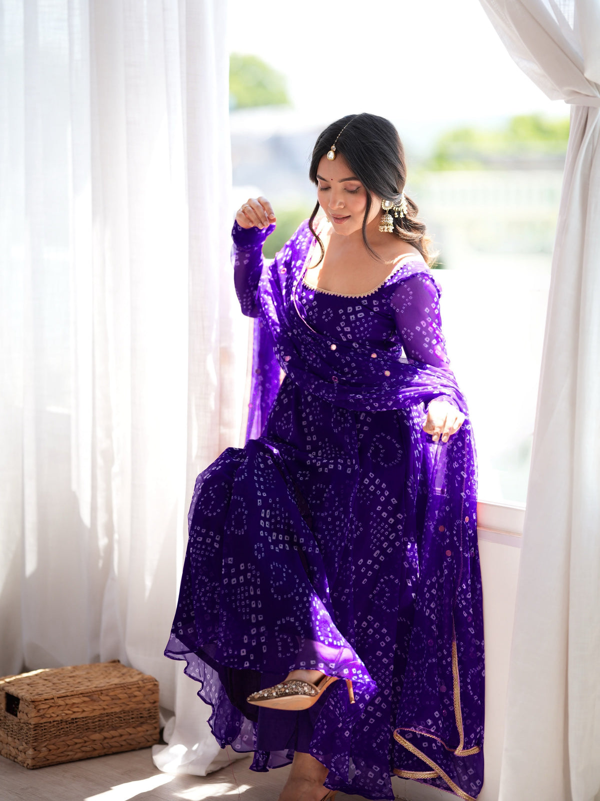 Bandhani Print Anarkali