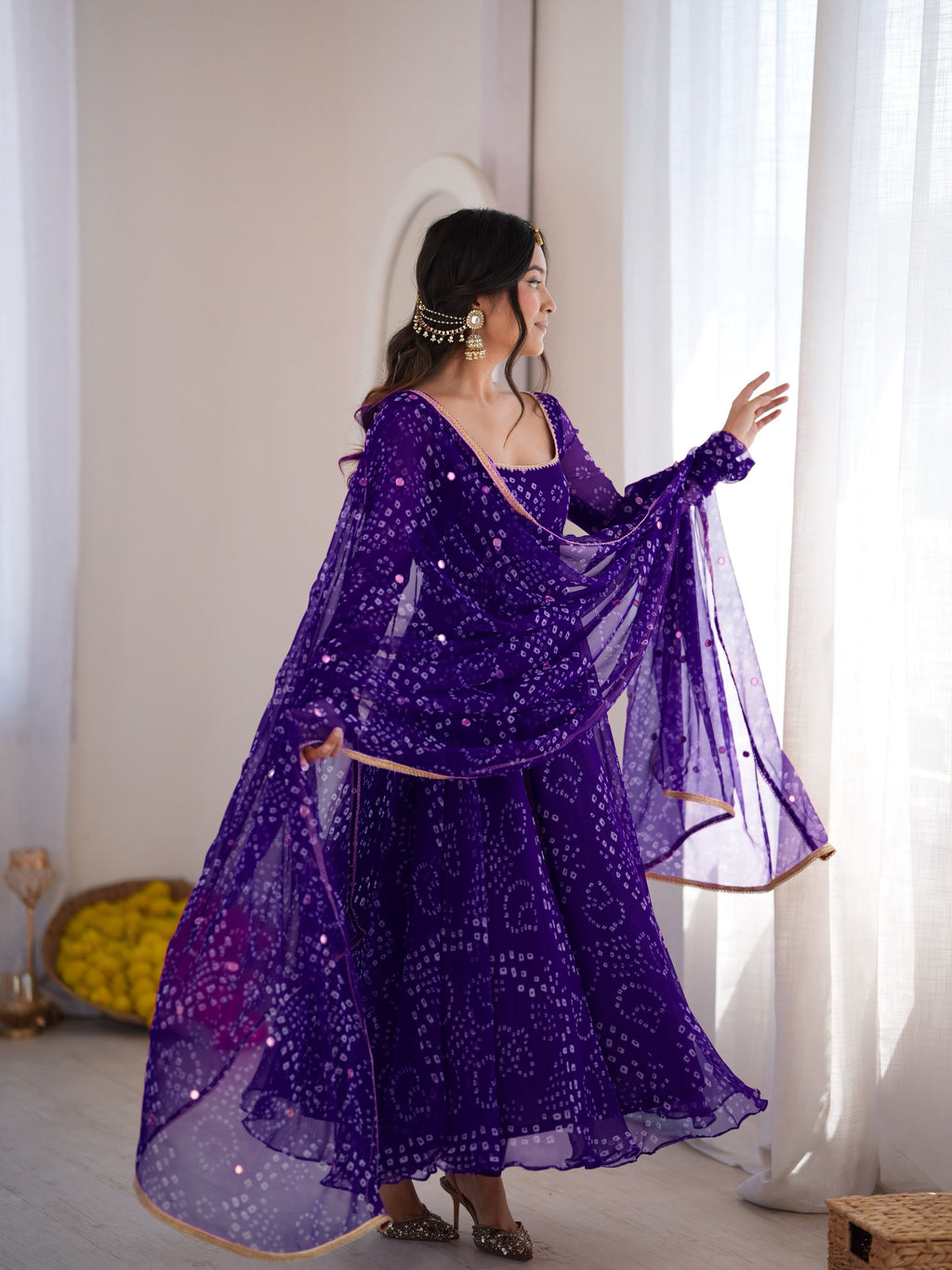 Bandhani Print Anarkali