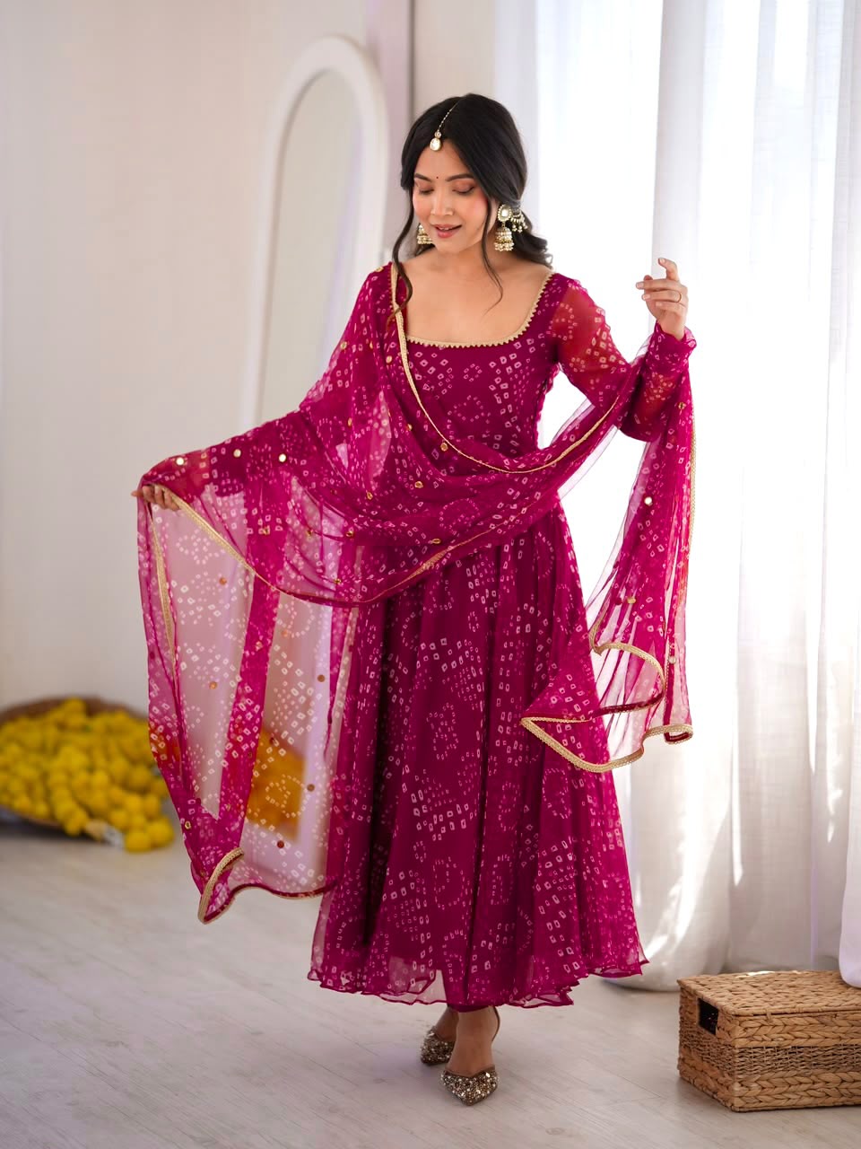 Bandhani Print Anarkali