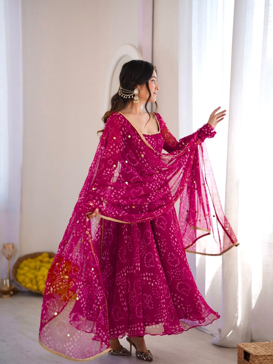 Bandhani Print Anarkali