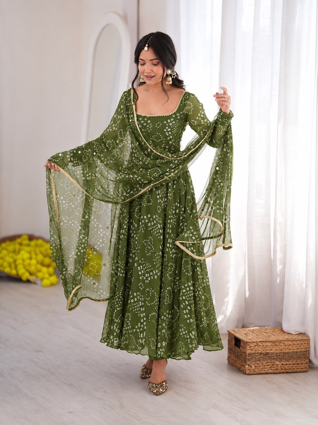 Bandhani Print Anarkali