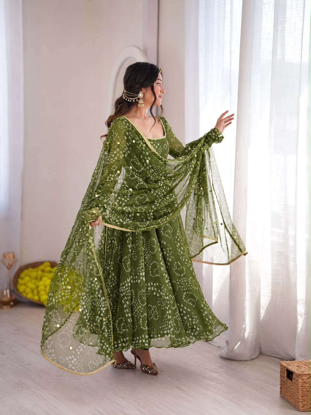 Bandhani Print Anarkali