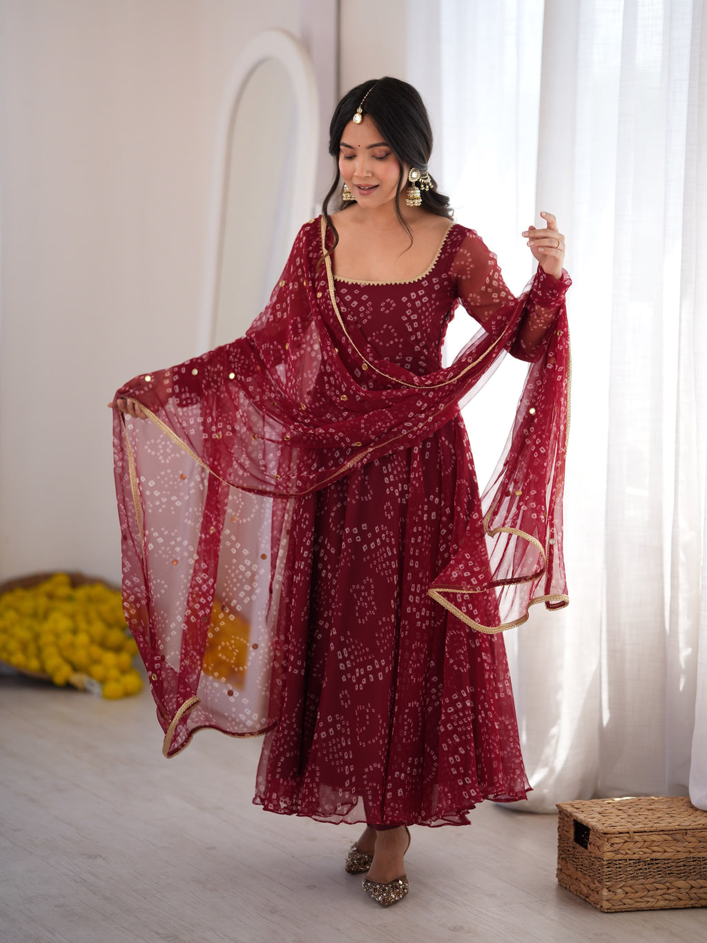 Bandhani Print Anarkali